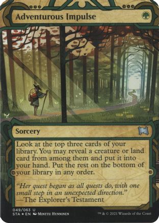 Image of Adventurous Impulse (Foil Etched) [Strixhaven: School of Mages Mystical Archive]