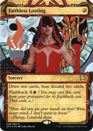 Image of Faithless Looting (Foil Etched) [Strixhaven: School of Mages Mystical Archive]