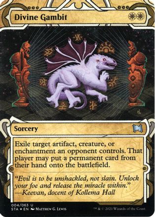 Image of Divine Gambit (Foil Etched) [Strixhaven: School of Mages Mystical Archive]