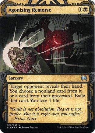 Image of Agonizing Remorse (Foil Etched) [Strixhaven: School of Mages Mystical Archive]