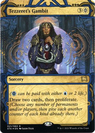 Image of Tezzeret's Gambit (Foil Etched) [Strixhaven: School of Mages Mystical Archive]
