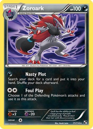 Image of Zoroark (71/114) (Theme Deck Exclusive) [Black & White: Base Set]