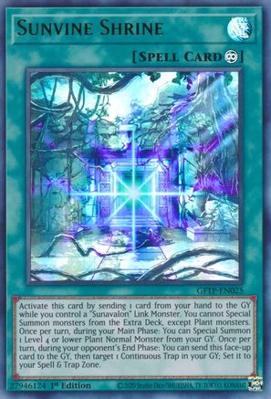 Image of Sunvine Shrine [GFTP-EN025] Ultra Rare