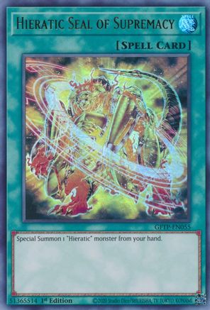Image of Hieratic Seal of Supremacy [GFTP-EN055] Ultra Rare