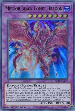Image of Meteor Black Comet Dragon [GFTP-EN096] Ultra Rare