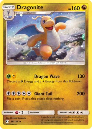 Image of Dragonite (96/149) (Cosmos Holo) [Sun & Moon: Base Set]