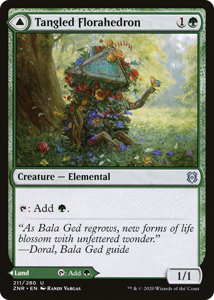 Image of Tangled Florahedron // Tangled Vale [Zendikar Rising]