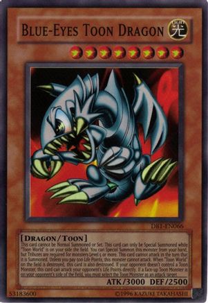 Image of Blue-Eyes Toon Dragon [DB1-EN066] Super Rare