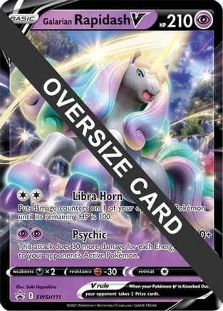 Image of Galarian Rapidash V (SWSH111) (Jumbo Card) [Sword & Shield: Black Star Promos]