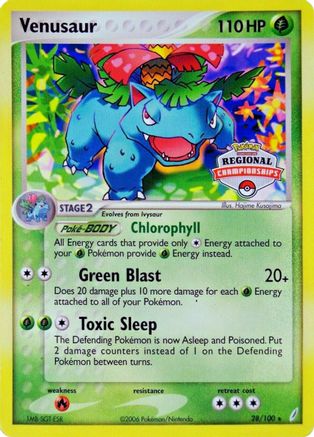 Image of Venusaur (28/100) (Regional Championship Promo) [EX: Crystal Guardians]
