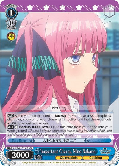 Image of Important Charm, Nino Nakano (5HY/W83-TE31R RRR) [The Quintessential Quintuplets]