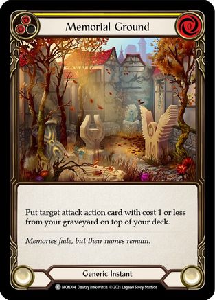 Image of Memorial Ground (Yellow) [U-MON304-RF] (Monarch Unlimited)  Unlimited Rainbow Foil