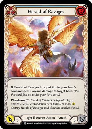 Image of Herald of Ravages (Blue) [MON019] (Monarch)  1st Edition Normal