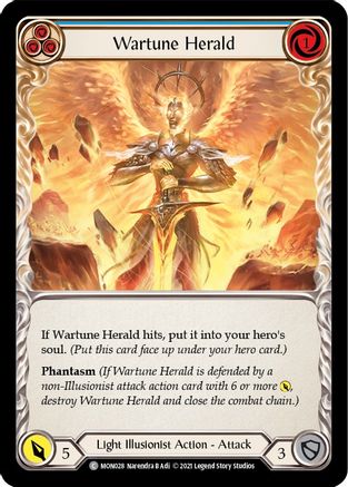 Image of Wartune Herald (Blue) [MON028] (Monarch)  1st Edition Normal