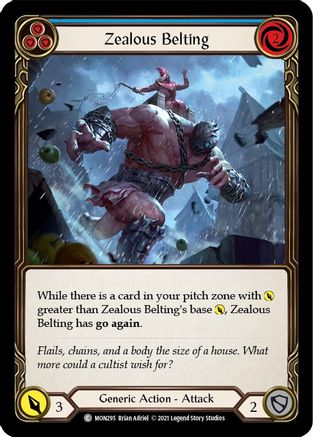 Image of Zealous Belting (Blue) [U-MON295-RF] (Monarch Unlimited)  Unlimited Rainbow Foil