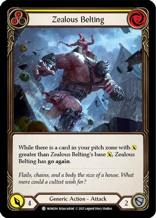 Image of Zealous Belting (Yellow) [U-MON294-RF] (Monarch Unlimited)  Unlimited Rainbow Foil