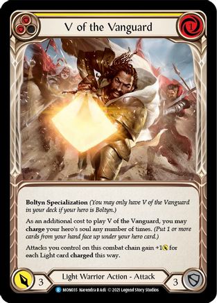 Image of V of the Vanguard [MON035-RF] (Monarch)  1st Edition Rainbow Foil