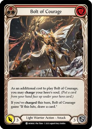 Image of Bolt of Courage (Red) [U-MON042-RF] (Monarch Unlimited)  Unlimited Rainbow Foil