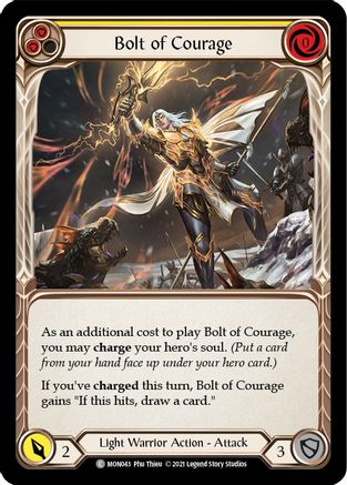Image of Bolt of Courage (Yellow) [U-MON043-RF] (Monarch Unlimited)  Unlimited Rainbow Foil