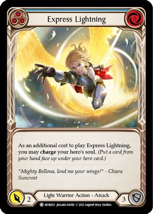 Image of Express Lightning (Blue) [MON053] (Monarch)  1st Edition Normal