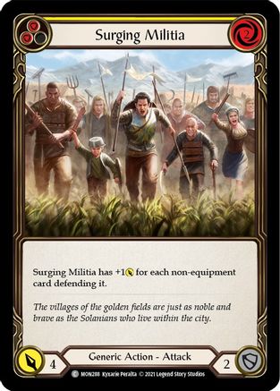 Image of Surging Militia (Yellow) [MON288] (Monarch)  1st Edition Normal