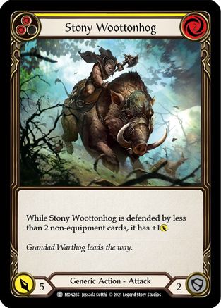 Image of Stony Woottonhog (Yellow) [U-MON285-RF] (Monarch Unlimited)  Unlimited Rainbow Foil