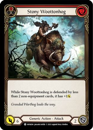 Image of Stony Woottonhog (Red) [U-MON284] (Monarch Unlimited)  Unlimited Normal