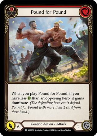 Image of Pound for Pound (Red) [MON278-RF] (Monarch)  1st Edition Rainbow Foil