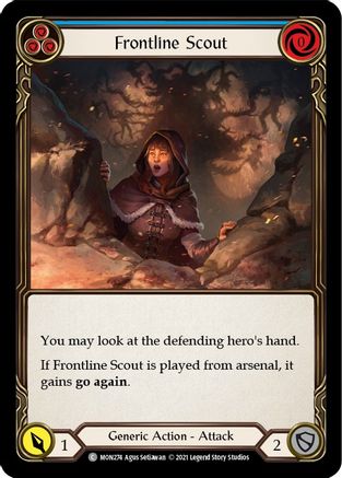 Image of Frontline Scout (Blue) [U-MON274-RF] (Monarch Unlimited)  Unlimited Rainbow Foil