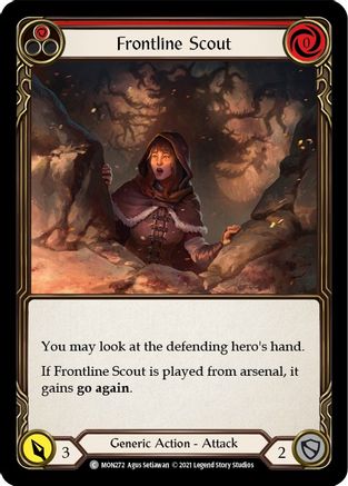Image of Frontline Scout (Red) [MON272-RF] (Monarch)  1st Edition Rainbow Foil