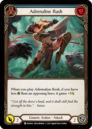 Image of Adrenaline Rush (Blue) [MON265] (Monarch)  1st Edition Normal