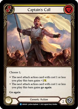 Image of Captain's Call (Yellow) [MON261-RF] (Monarch)  1st Edition Rainbow Foil