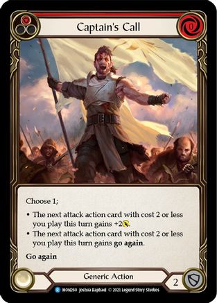 Image of Captain's Call (Red) [MON260-RF] (Monarch)  1st Edition Rainbow Foil