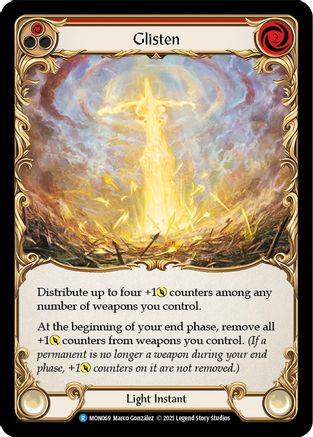 Image of Glisten (Red) [U-MON069-RF] (Monarch Unlimited)  Unlimited Rainbow Foil