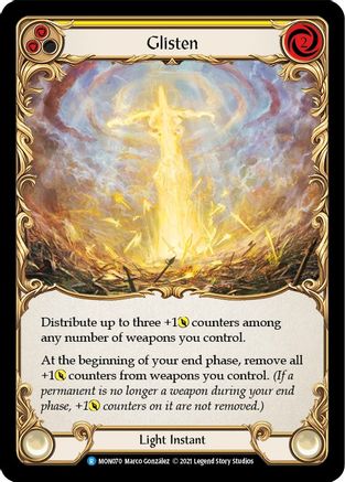 Image of Glisten (Yellow) [U-MON070-RF] (Monarch Unlimited)  Unlimited Rainbow Foil
