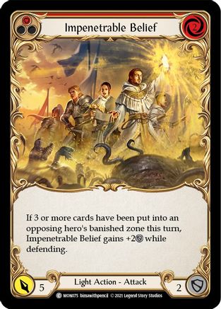 Image of Impenetrable Belief (Red) [MON075] (Monarch)  1st Edition Normal