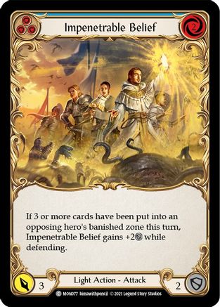 Image of Impenetrable Belief (Blue) [U-MON077] (Monarch Unlimited)  Unlimited Normal