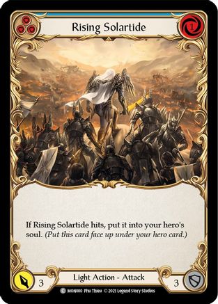 Image of Rising Solartide (Blue) [U-MON080-RF] (Monarch Unlimited)  Unlimited Rainbow Foil