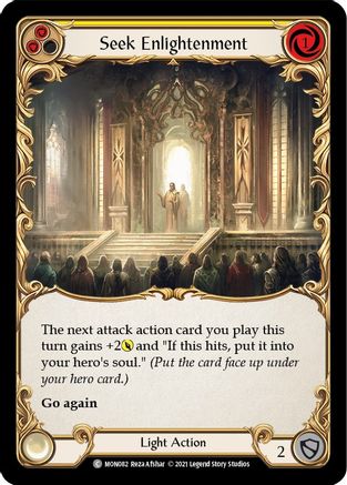 Image of Seek Enlightenment (Yellow) [MON082-RF] (Monarch)  1st Edition Rainbow Foil