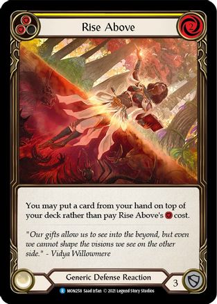Image of Rise Above (Yellow) [U-MON258-RF] (Monarch Unlimited)  Unlimited Rainbow Foil