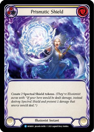 Image of Prismatic Shield (Yellow) [MON093-RF] (Monarch)  1st Edition Rainbow Foil