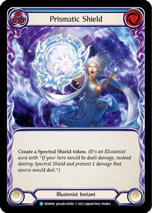 Image of Prismatic Shield (Blue) [U-MON094-RF] (Monarch Unlimited)  Unlimited Rainbow Foil