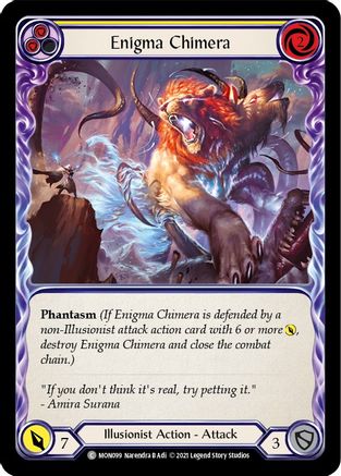 Image of Enigma Chimera (Yellow) [U-MON099-RF] (Monarch Unlimited)  Unlimited Rainbow Foil