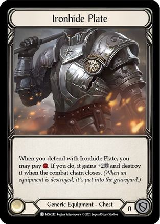 Image of Ironhide Plate [MON242] (Monarch)  1st Edition Normal