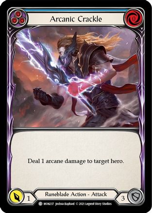 Image of Arcanic Crackle (Blue) [MON237-RF] (Monarch)  1st Edition Rainbow Foil