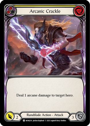 Image of Arcanic Crackle (Yellow) [U-MON236] (Monarch Unlimited)  Unlimited Normal