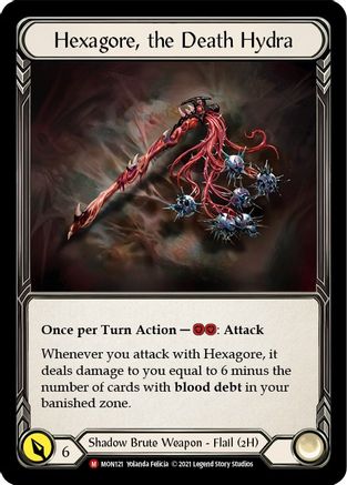 Image of Hexagore, the Death Hydra [U-MON121-RF] (Monarch Unlimited)  Unlimited Rainbow Foil