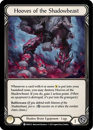 Image of Hooves of the Shadowbeast [MON122] (Monarch)  1st Edition Normal