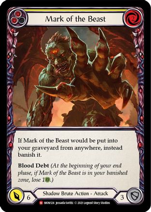 Image of Mark of the Beast [MON124] (Monarch)  1st Edition Normal