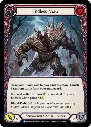 Image of Endless Maw (Red) [MON126] (Monarch)  1st Edition Normal